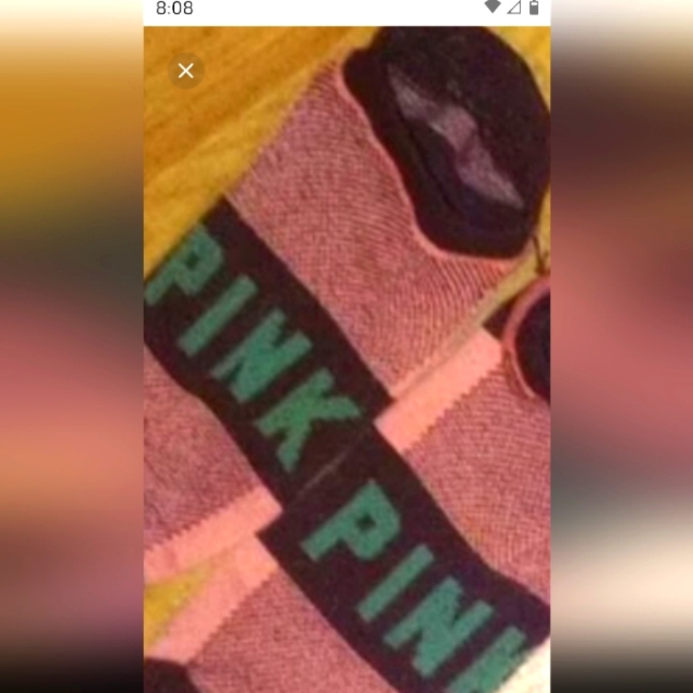 PINK GYM SOCKS.  PO